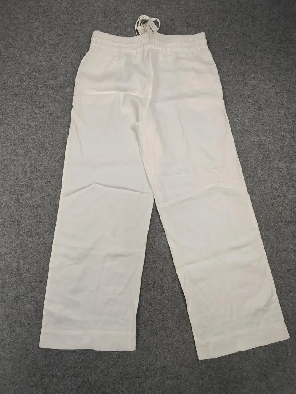 Tommy Bahama Pants Mens Medium White Linen Chino Relaxed Drawstring Two Palms